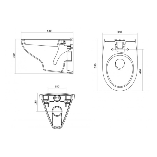 ПЭК Бореаль (подвесной унитаз+инсталляция+кнопка белая+сиденье с микролифтом), 1WH302464, (г. Чебоксары)
