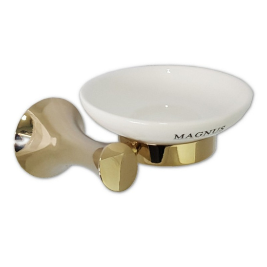 97004 МЫЛЬНИЦА керамическая настенная "МАГНУС" под светлое золото Китай