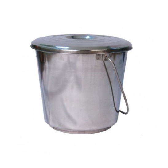 Ведро нержавейка 15,0 л с крышкой с меркой пищевое 0100
