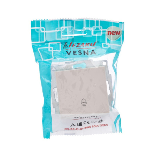 Кнопка звонка VESNA 742-0388-103 крем LEZARD