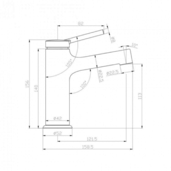 Смеситель для умывальника латунный однорычажный, LM3806C, Minima, Lemark