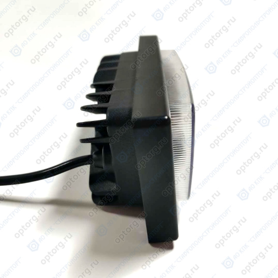 * Фара светодиодная, 2 цвета (12/24B.) ("WL-732F") 60Вт, 7200Лм, 2 цвета: белый или желтый, рассеиваемый/ближний свет, линза, прямоугольная, пылевлагозащищенная IP67, алюмин. корпус, OFF-Road