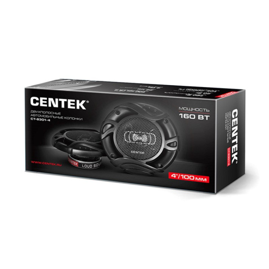 * Динамики автомобильные (100) 4" "CT-8301-4" ("CENTEK") 2-хполосные коаксиальные, макс.мощность 160Вт. (автоколонки)