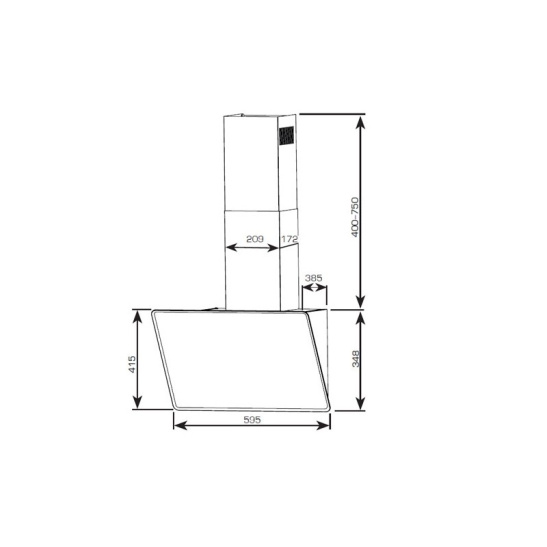 Вытяжка кухонная CENTEK CT-1829-60 White стекло белое,  ширина 60 см, 1000 м3/час (233 Вт), 3 скор, LED, сенсор