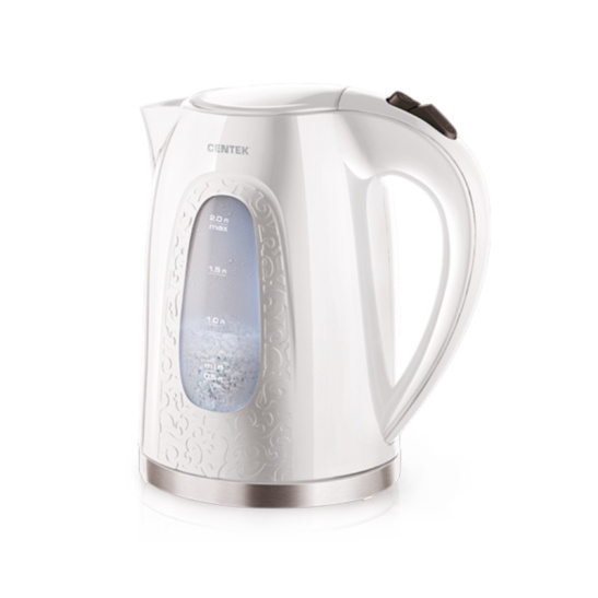 Электрочайник CENTEK CT- 0041 WHITE, 2200 Вт, 2,0 л, белый