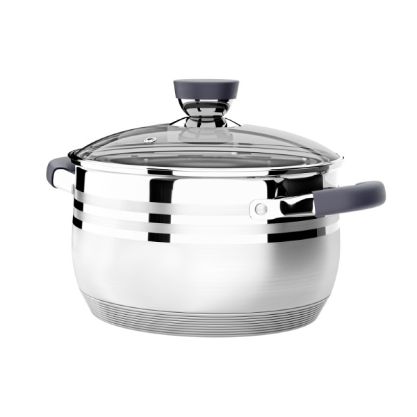 Кастрюля нерж 6,5 л LARA MERCURY LR02-474 капсул. индукционное дно
