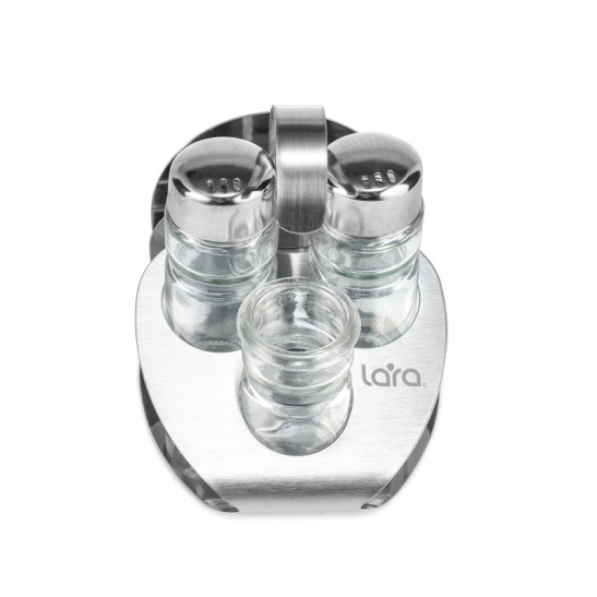 Набор для специй  LARA LR08-02 (солонка+перечница+подставка под зубочистки+салфетница)