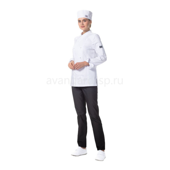 Поварская куртка женская "Неаполь" р.48-50(96-100) рост5/6(170-176) цв.белый