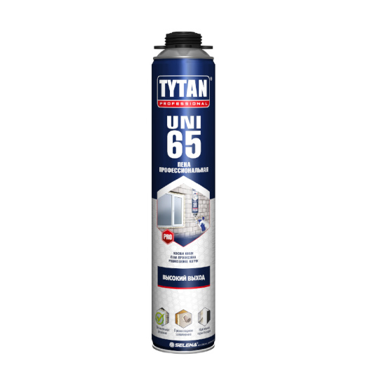 Пена монтажная профессиональная летняя 65 л, 750 мл, Tytan Professional "UNI"