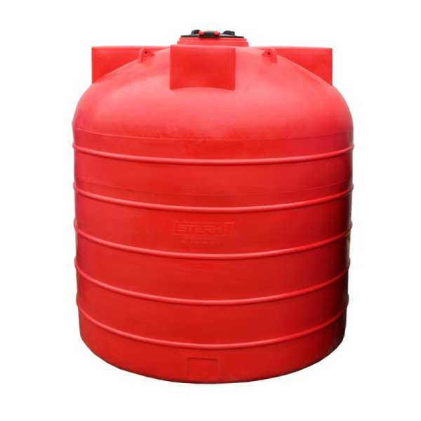 Бак для воды STERH VERT 4500Т красный  (max 5000) (транспортировочная) с отводом в сборе 2", 4500 л, 