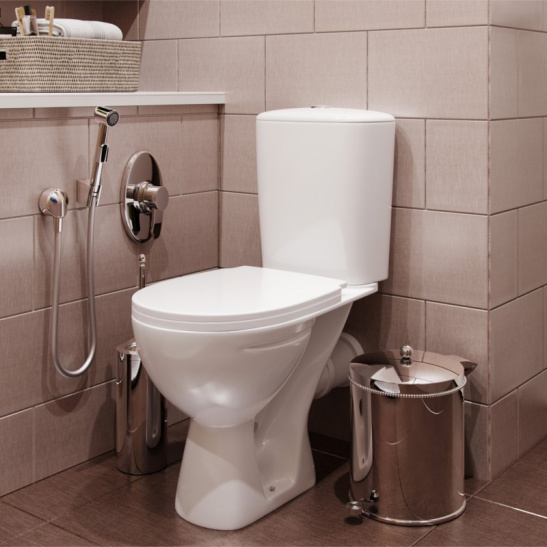 Унитаз-компакт GESSO Фобос home de luxe, УТ-00016056, горизонтальный выпуск, двухрежимная арматура, нижний  подвод, сиденье