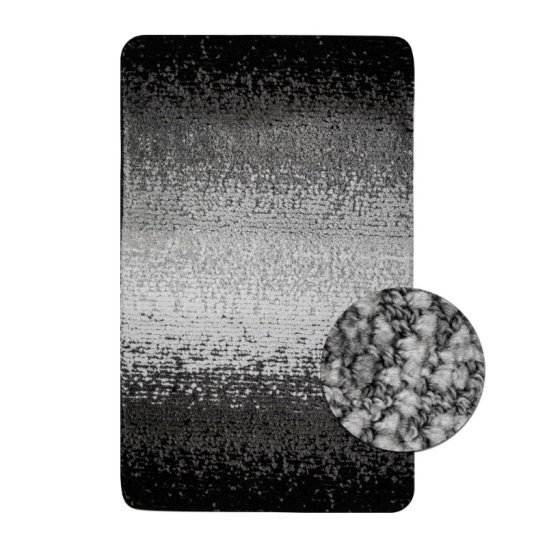 02213 КОВРИК в ванную "SILVER" одинарный 50*80 см черный переход Турция