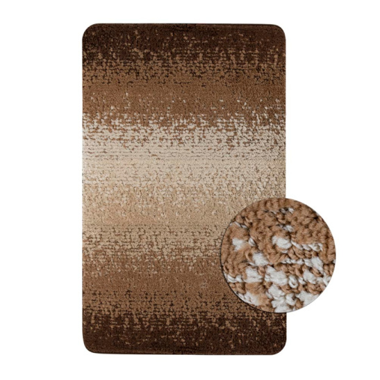 02215 КОВРИК в ванную "SILVER" одинарный 50*80 см коричневый переход Турция