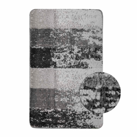 02217 КОВРИК в ванную "SILVER" одинарный 50*80 см черная зебра Турция