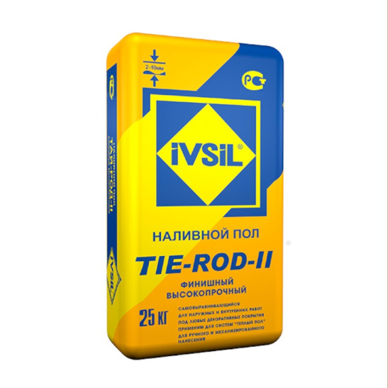 Наливной пол цементный IVSIL "TIE-ROD-II", 25 кг, Россия