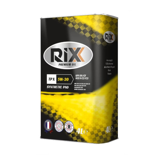 Масло моторное RIXX TP X  SAE 5W30, 4 л, API SN/CF, синтетическое, (ACEA C2/C3)