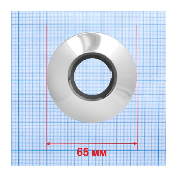 Чашка декоративная (отражатель) 3/4" (65х25х20 мм) конус (нерж., хром)