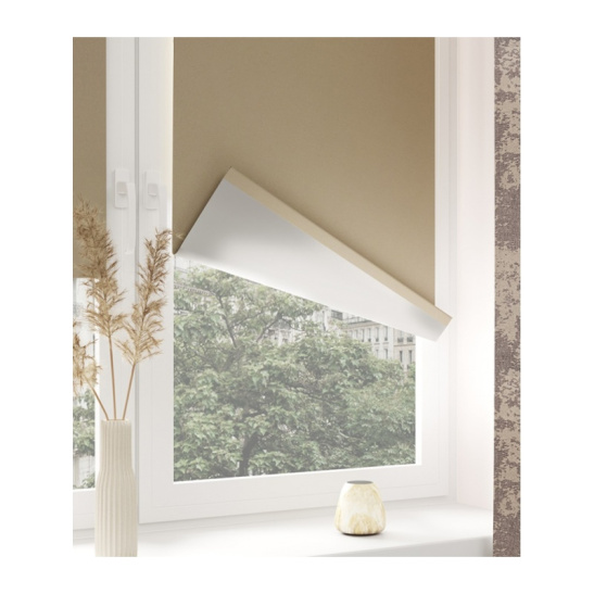 Штора рулонная Сильвер блэкаут (латте) с мини ролетой, 57,0x175 см