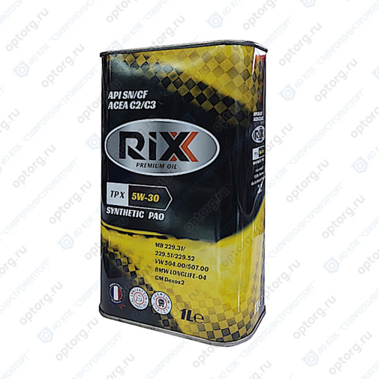 Масло моторное RIXX TP X  SAE 5W30, 1 л, API SN/CF, синтетическое, (ACEA C2/C3)*