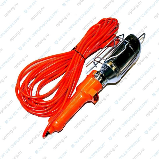 Переноска (220В.) ручная 10 м., с вилкой (светильник переносной) (цоколь лампы Е27) 44010