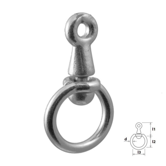 Кольцо с вертлюгом  5мм