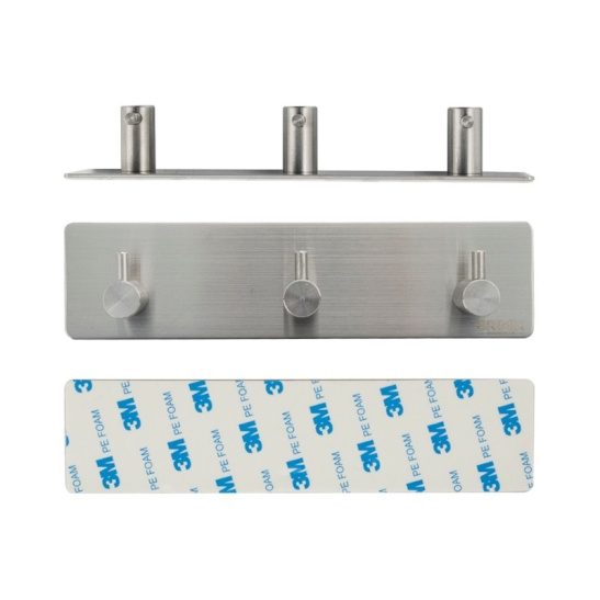 Крючок тройной из нержавеющей стали, без сверления, 533, BRIMIX, Санакс