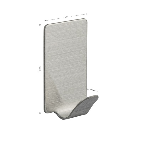 Крючок одинарный из нержавеющей стали, без сверления, 546, BRIMIX, Санакс