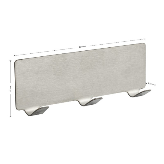 Крючок тройной из нержавеющей стали, без сверления, 547, BRIMIX, Санакс