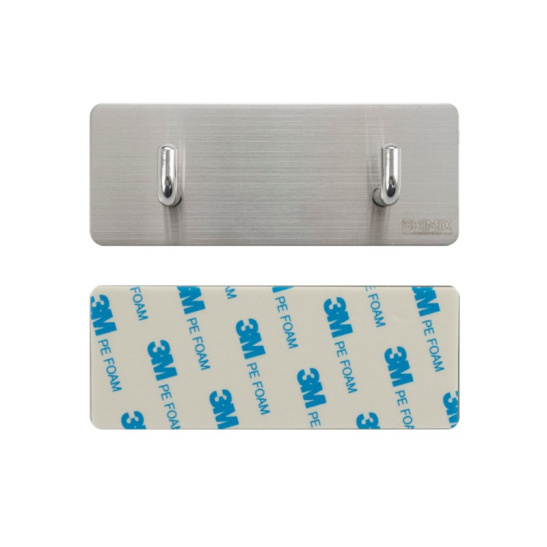 Крючок двойной из нержавеющей стали, без сверления, 538, BRIMIX, Санакс