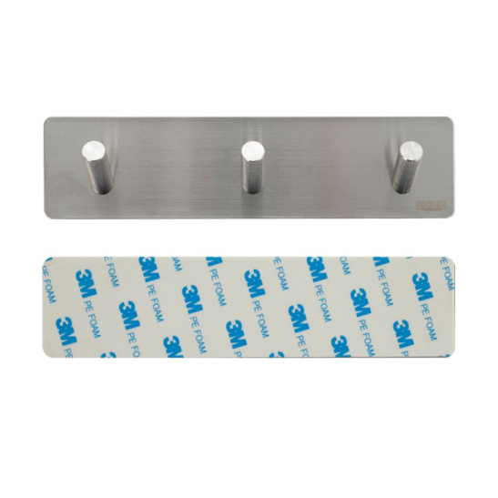 Крючок тройной из нержавеющей стали, без сверления, 542, BRIMIX, Санакс