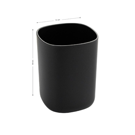 29036 СТАКАН для зубных щеток, пластиковый, черный, САНАКС, Санакс