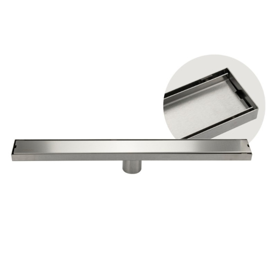 30034 ТРАП нерж.сталь, 600х70 мм, линейный, вертикальный, с сухим затвором, САНАКС