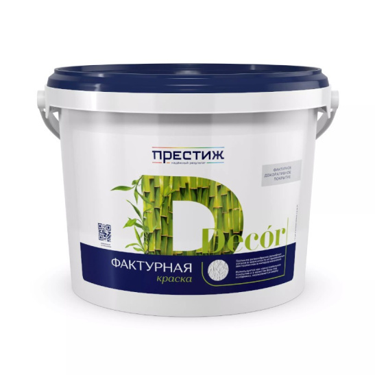 Краска ВД фактурная белая акриловая для наружных и внутренних работ, 5 кг, Престиж, Ростовская обл.