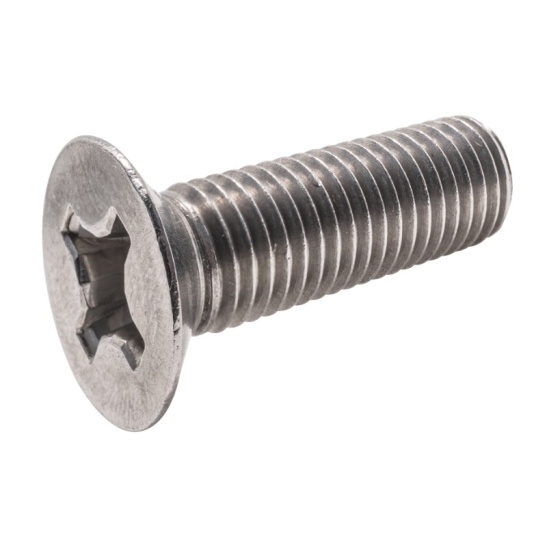 Винт М6x40 мм с потайной головой, нерж. сталь А2, DIN 965