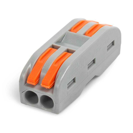 Клемма СМК 222-2412 (87636) проходная монтажная 2-проводная двусторонняя КВТ 