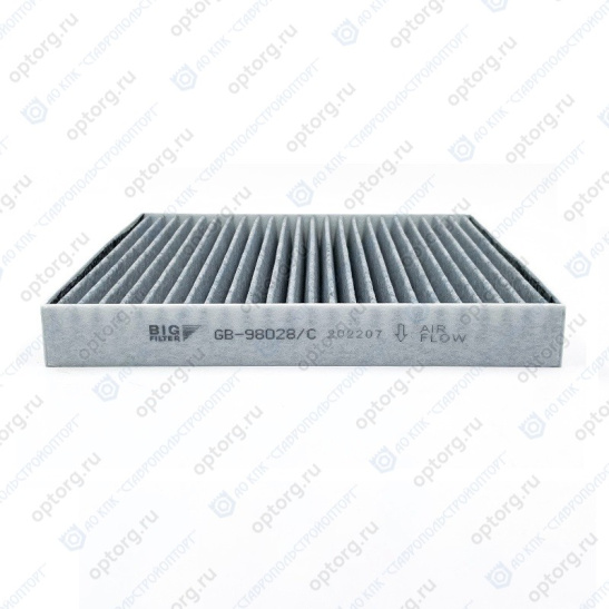 Элемент фильтра воздушного салонный угольный (GB-98028/C) ("BIG  FILTER") (аналог MANN CUK 23 019) HYUNDAI, KIA Solaris (17-) / Creta (16-) / Kia Rio (17-)