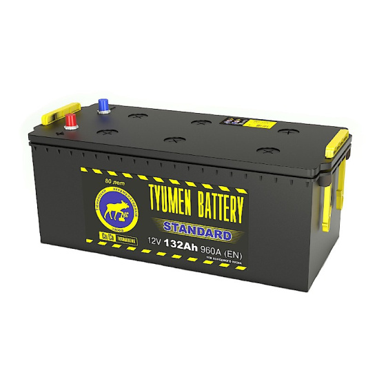 Аккумулятор 6СТ-132L R+ "Тюмень-STANDARD"  зал. евро.пол. клемма. (Тюменский АЗ) 135,140