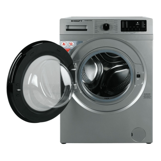 Стиральная машина KRAFT KF-MDS12147G (12 кг, 1400 оборотов, с функцией пара, K-Smart) серый