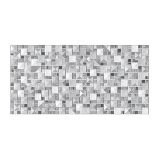 Панель ПВХ листовая стеновая 980x492x0,3 мм, мозаика "Сахара серая"*, Регул