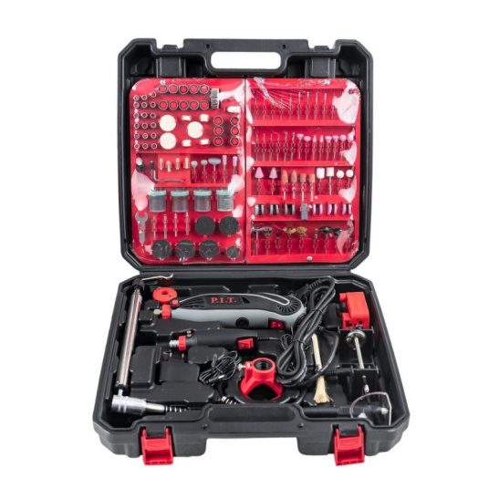 Гравер PMG200-С1 МАСТЕР (бормаш 12В,150Вт,цанга 2,4; 3,5мм, ск-ть  10-33тыс.об/мин, 350 пред-в) 5шт P.I.T.