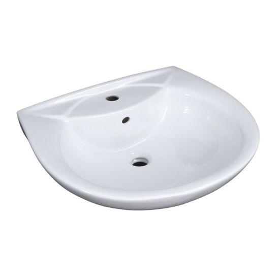 Раковина Оптима с переливом, с отверстием, без пьедестала, 560x480 мм, г. Лобня