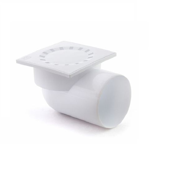 ТРАП ПП Д.110 горизонтальный с сухим затвором реш. пласт. 150х150 выход 110мм (арт. 36576) (РТП)