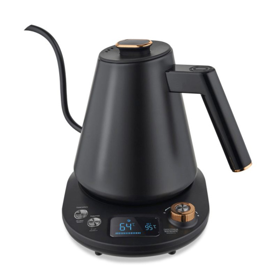 Электрочайник CENTEK CT- 1005 Black регулировка тем-ры на базе, поддержка тем-ры, функция Barista, 1100 Вт, 1 л, черный
