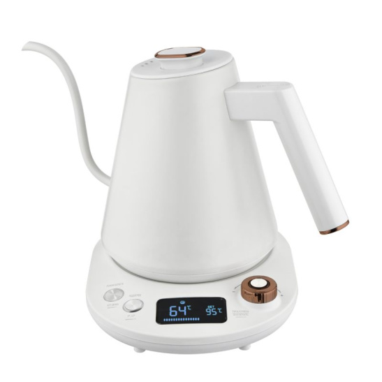 Электрочайник CENTEK CT- 1005 White регулировка тем-ры на базе, поддержка тем-ры, функция Barista, 1100 Вт, 1 л, белый