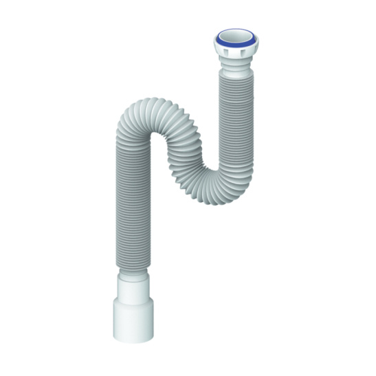 D125 ГИБКАЯ ТРУБА 1200мм с гайкой (40/50) "Юникорн"