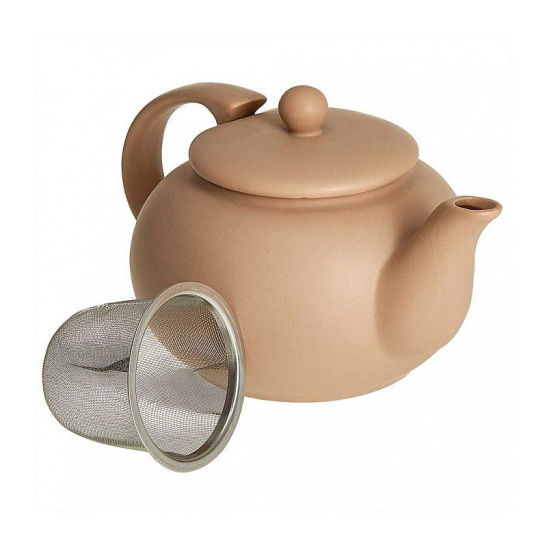 Чайник заварочный 600 мл с фильтром Ф19-112R кофейный