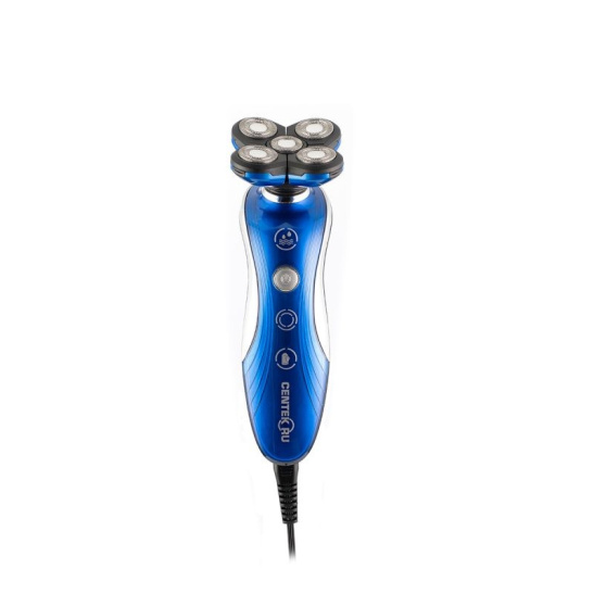 Бритва электрическая CENTEK CT-2182 ротор, 3 Вт, 5 плав. головки, аккумулятор+работа от сети, влажное бритье