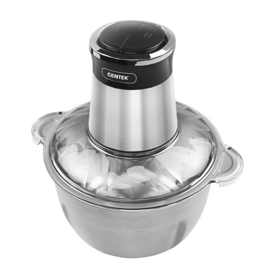 Измельчитель (чоппер) электрический Centek CT-1399, 350 Вт, 2 скорости, нерж. чаша 2,5 л, 4 лезвия