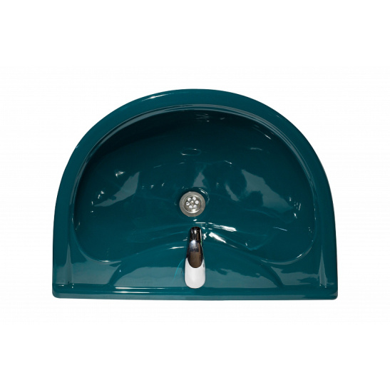 Раковина Престиж 55, с отверстием, с пьедесталом, 550x484 мм, зеленая г. Старый Оскол