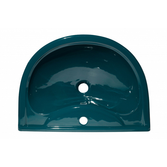 Раковина Престиж 55, с отверстием, с пьедесталом, 550x484 мм, зеленая г. Старый Оскол